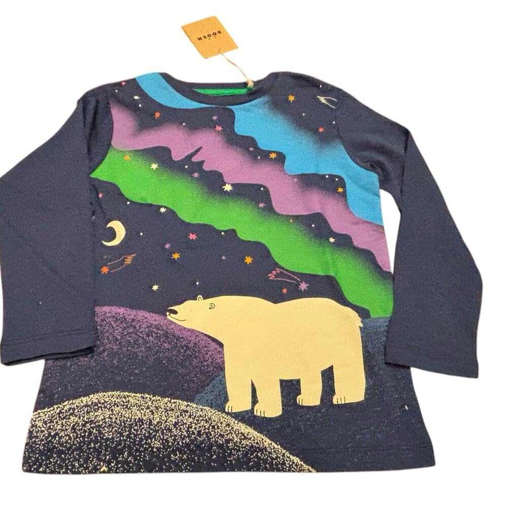 Mini BODEN NWT Size 2-3 Polar Bear Long Sleeve Top